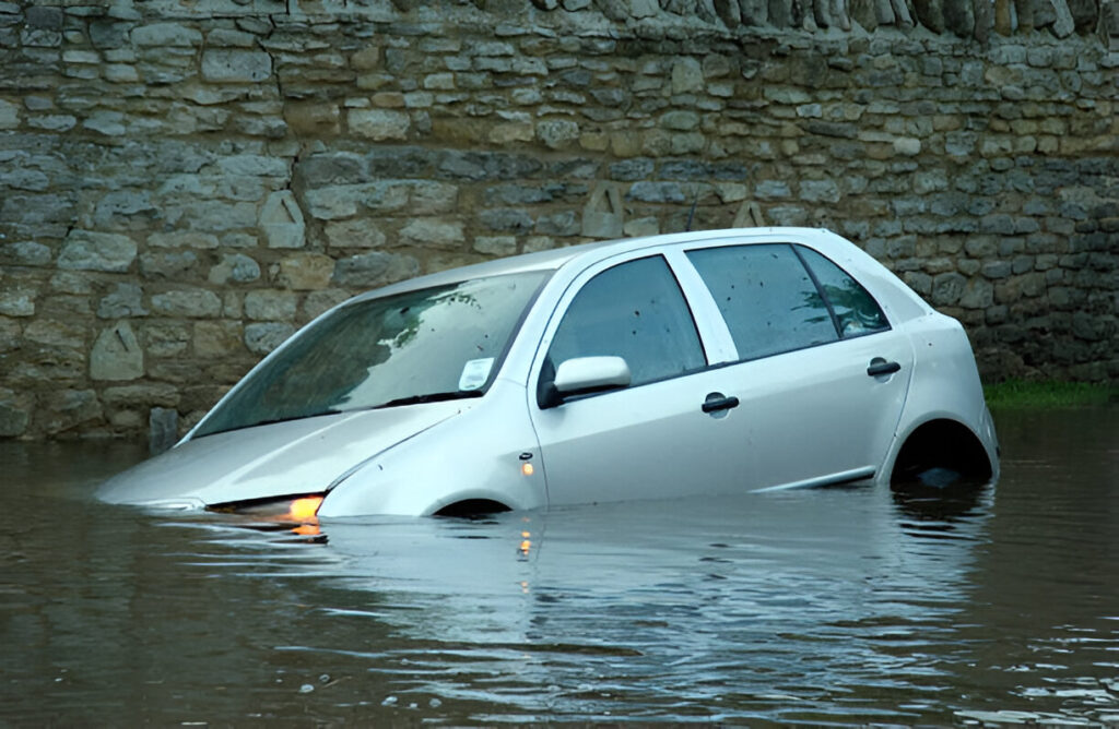 flood damaged car